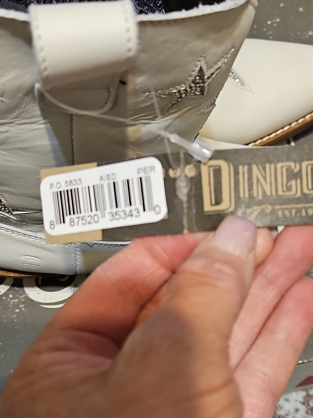 dingo Cream Western Star Studded Heeled Boots - Picture 12 of 13